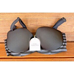 Cake Maternity Lingerie Spacer Nursing T-Shirt Bra Gray Black Lamington 3D 40F